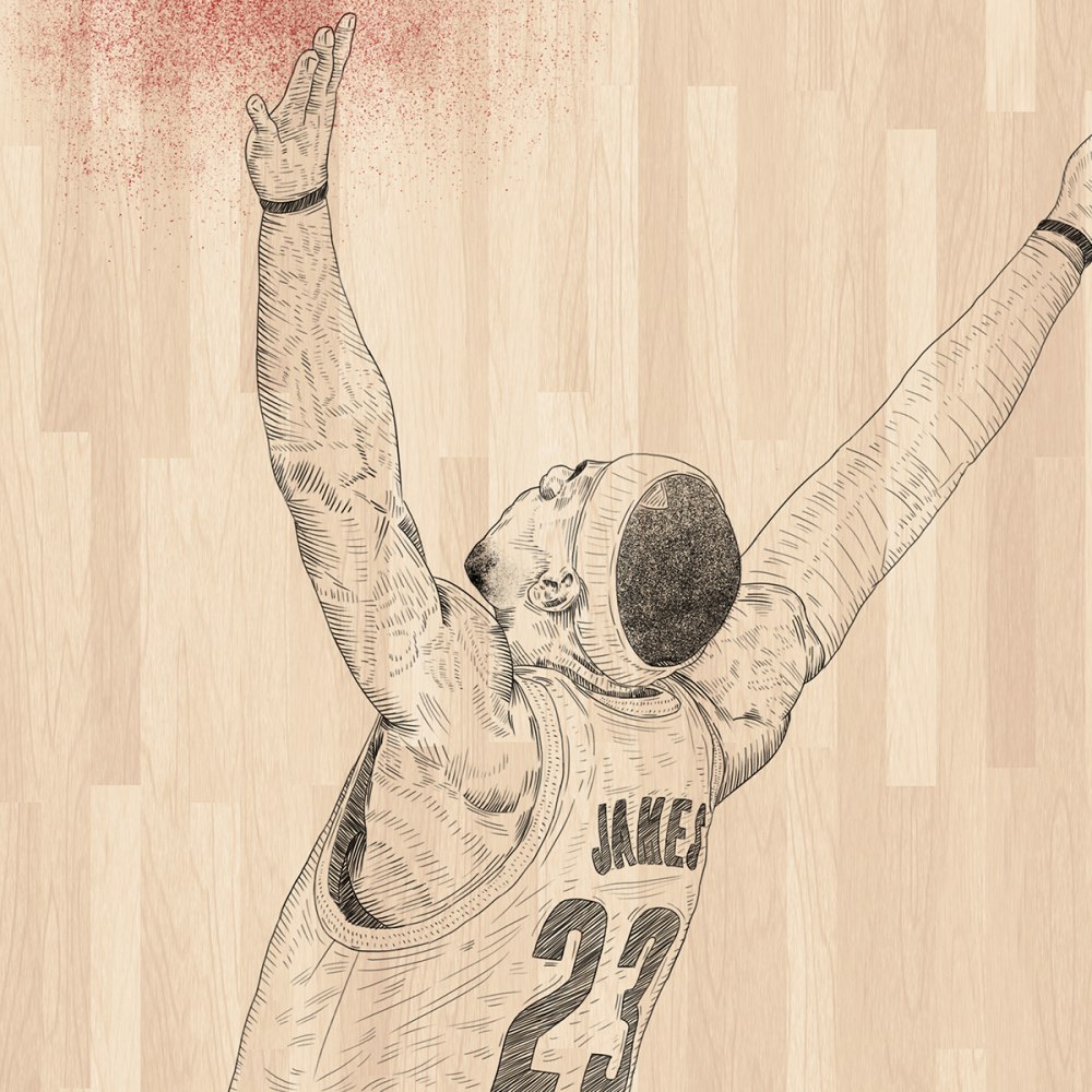 Леброн баскетболист принт