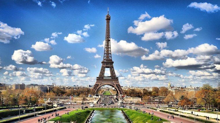 Ночной Париж Эйфелева башня