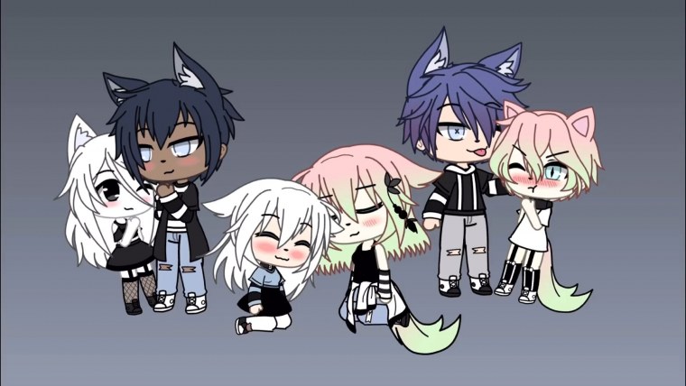 ОС гача лайф девочка голубая