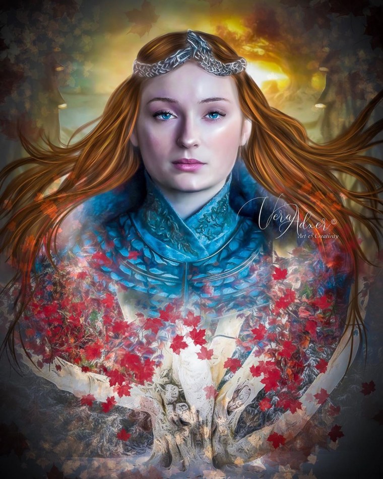 Джон Сноу и Санса Старк арт