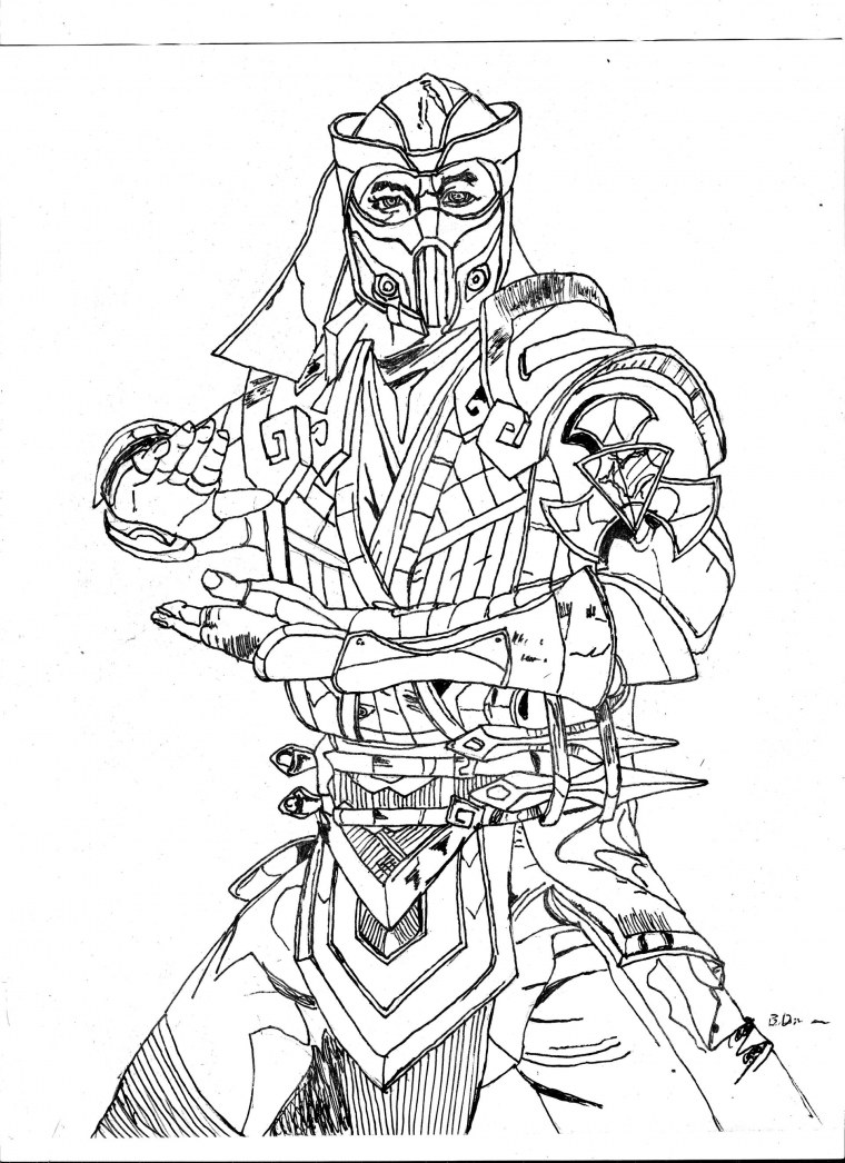 Раскраски мортал комбат 11 кабал