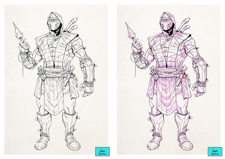 Скорпион скетч мортал комбат