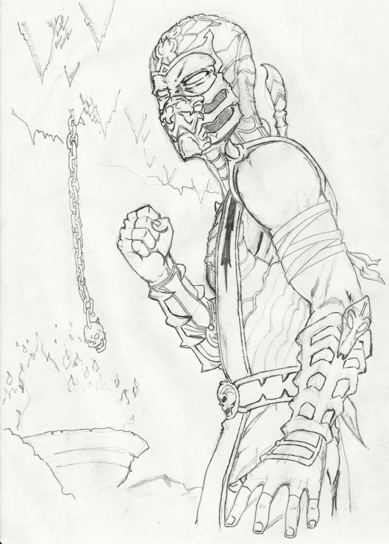 Скорпион скетч мортал комбат