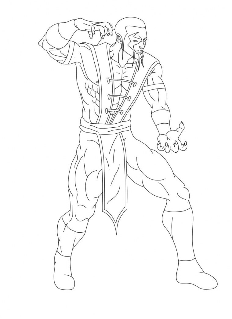 Раскраска мортал комбат Барака