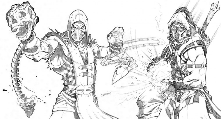 Забзира со скорпионом раскраска