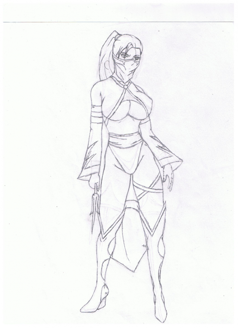 Скорпион мортал комбат рисунок для срисовки