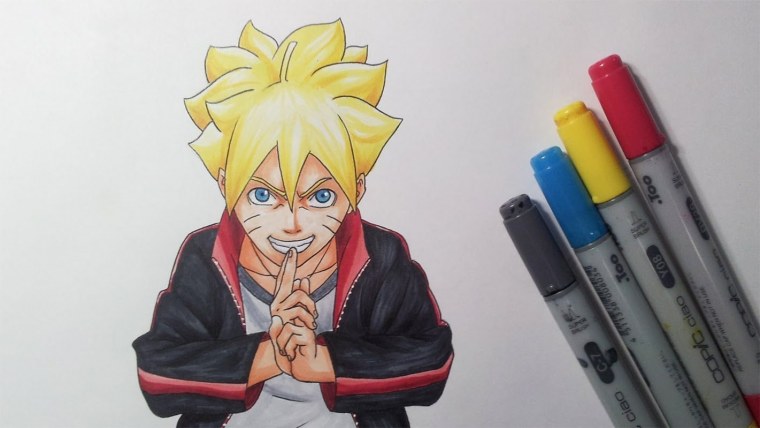 Боруто карандашом