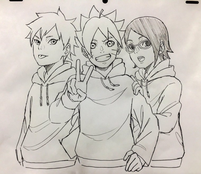 Как нарисовать Наруто и Боруто