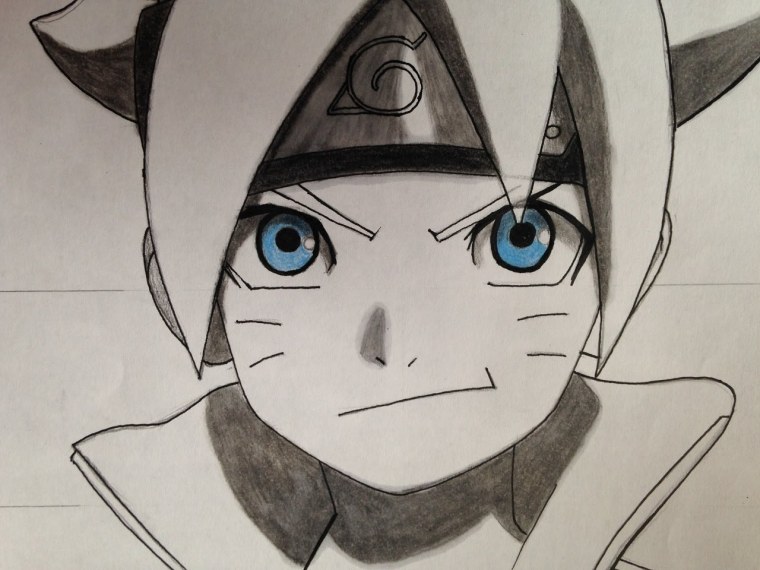 Наруто и Боруто для срисовки