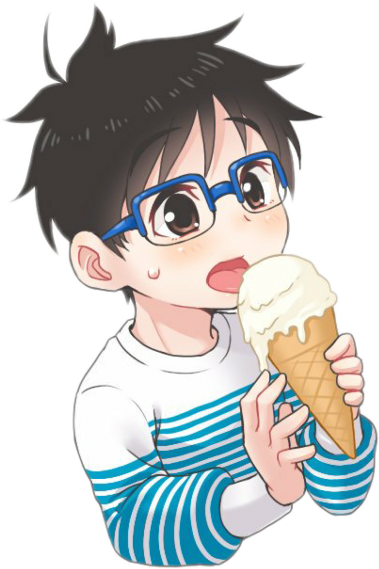 Аниме мальчик с мороженым