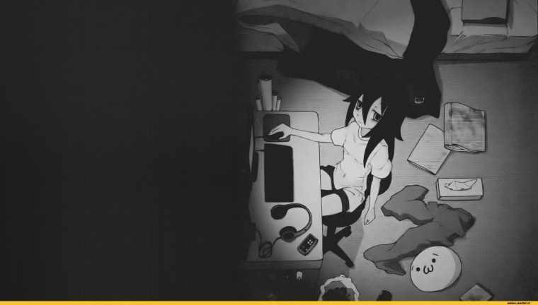 Аниме на черном фоне