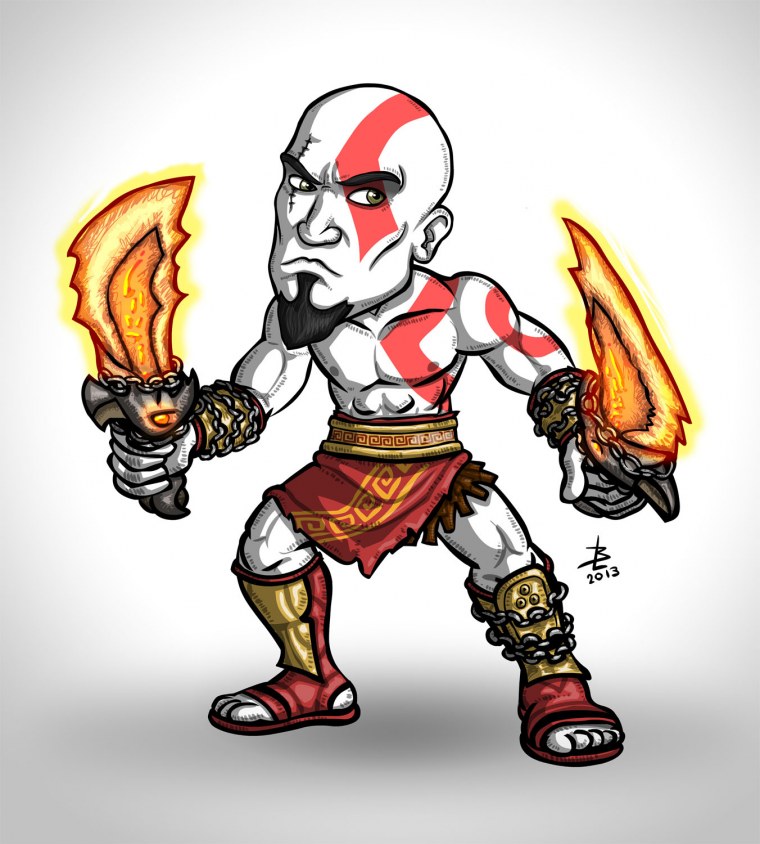 Кратос тату эскиз