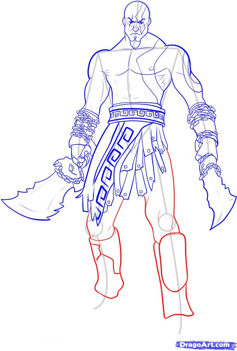 Кратос God of War арт