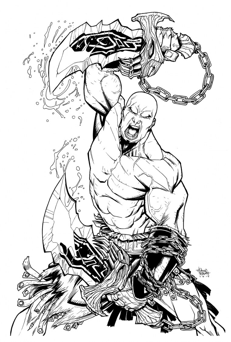 Эскизы Кратоса из God of War