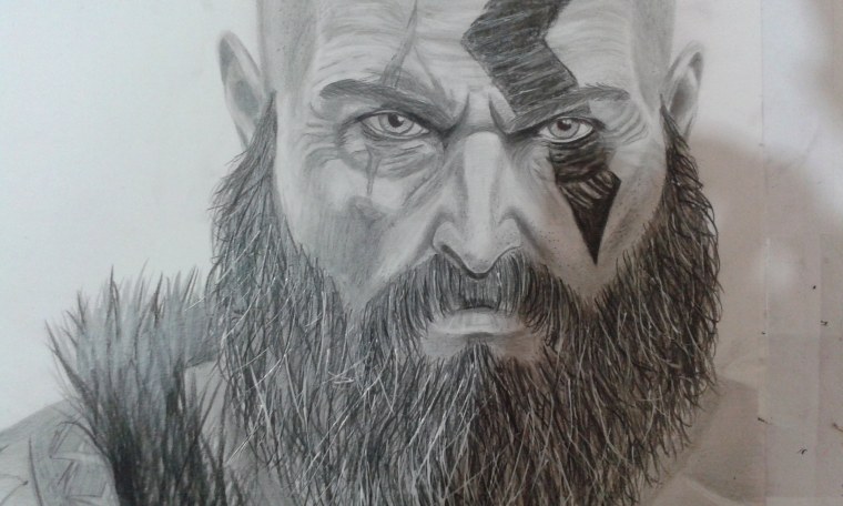 Кратос God of War раскраска