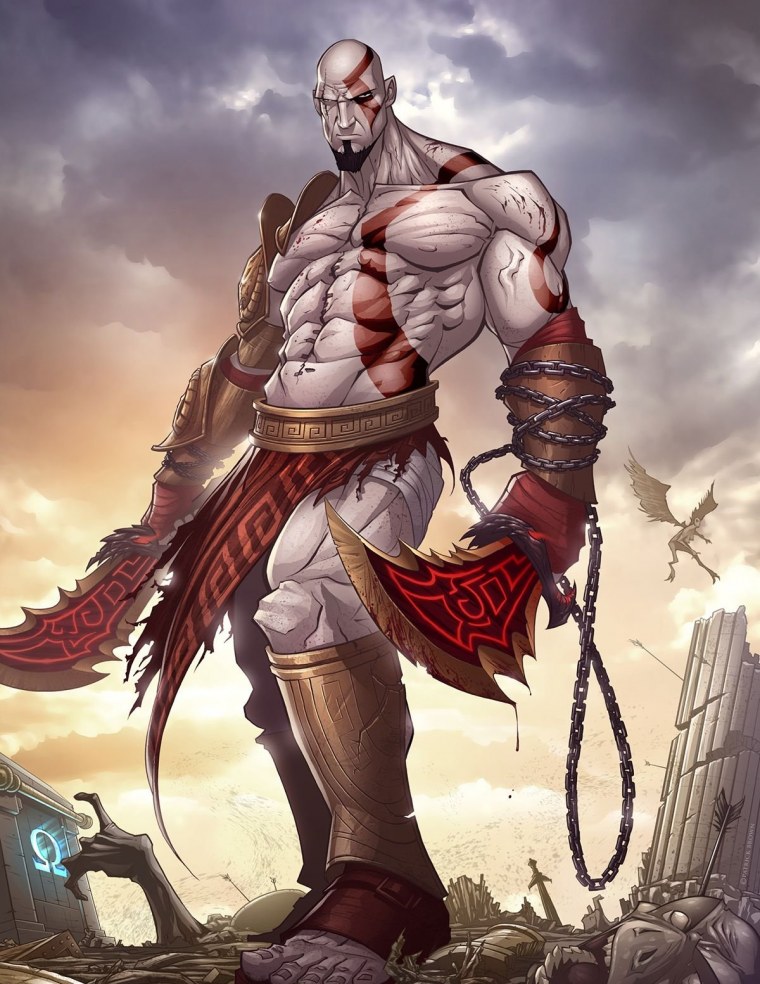 God of War карандашом