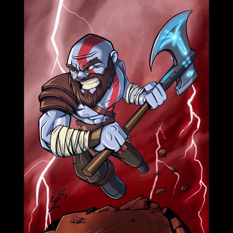 God of War 4 карандашом