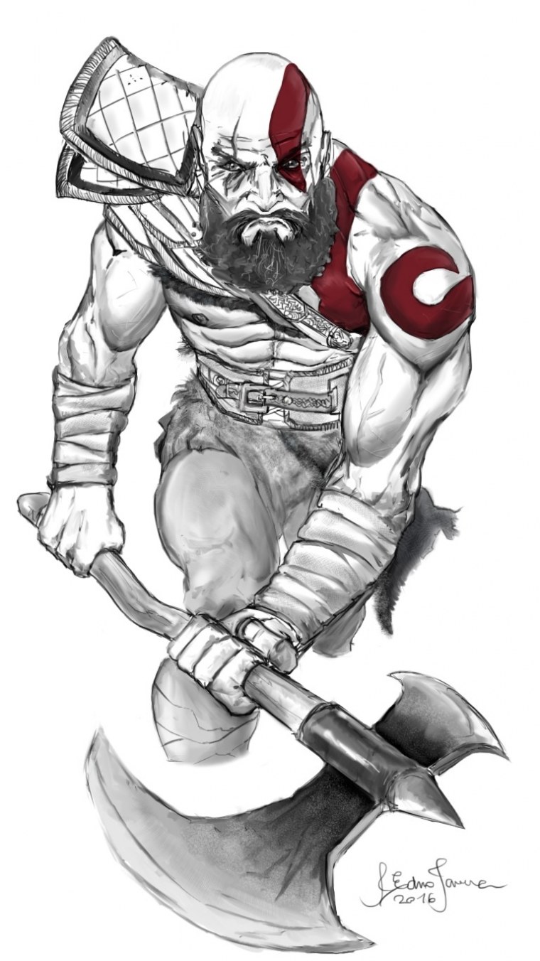 Кратос эскиз