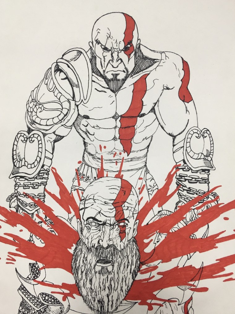 Кратос гравюра