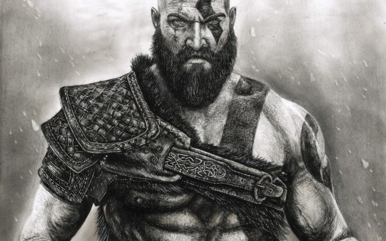 Кратос карандашом