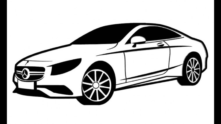 Контурный рисунок авто