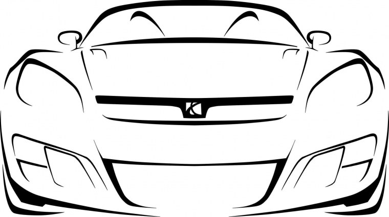 Контур машины спереди