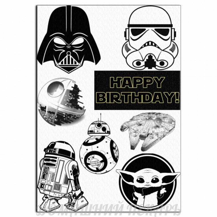 Вафельная печать Дарт Вейдер