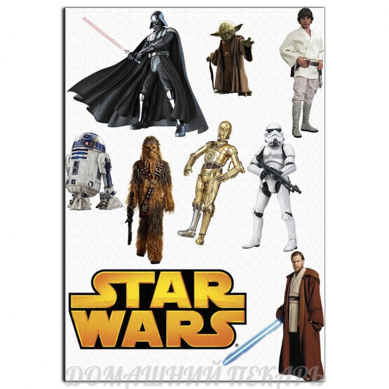 Герои Star Wars для печати