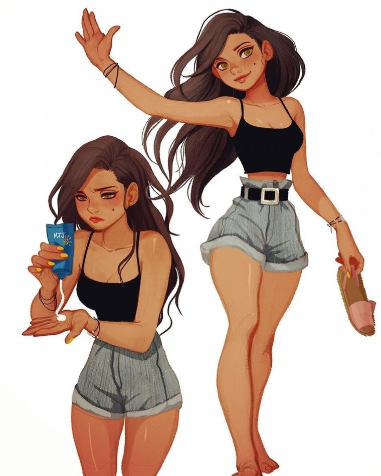 Девушки в мультяшном стиле