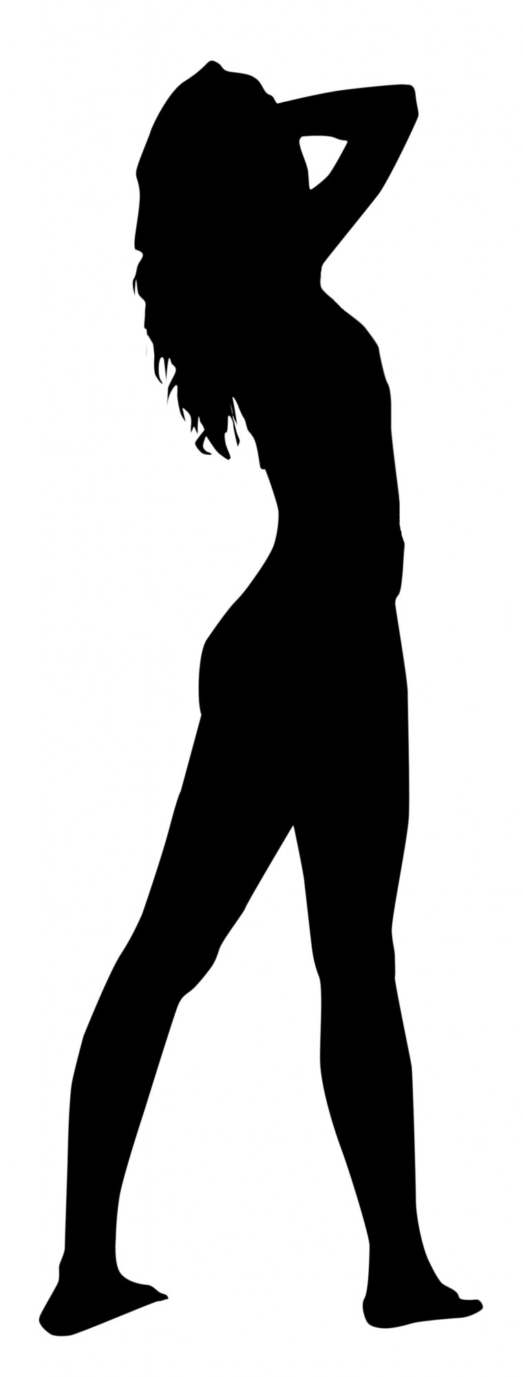 Силуэт фигуры девушки