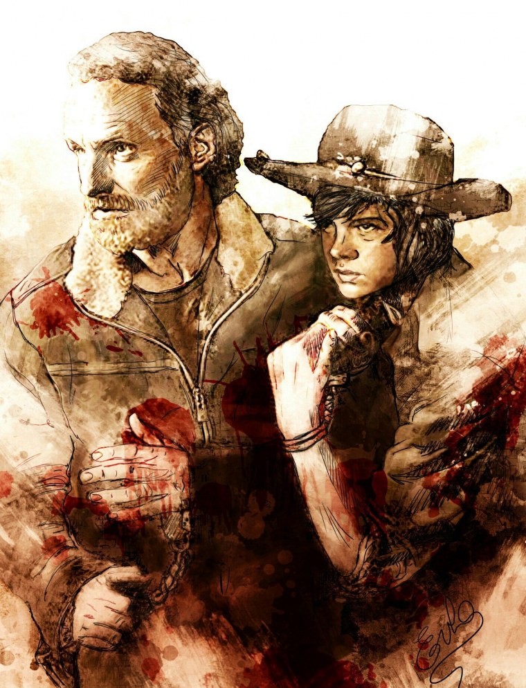 Ходячие мертвецы Рик Граймс арт