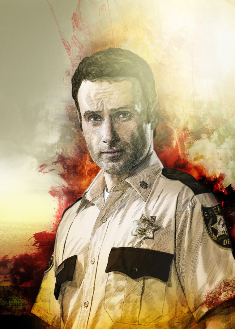 Ходячие мертвецы арт Рик