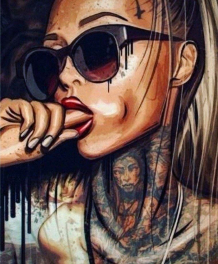 Заставка на айфон девушки рисунок