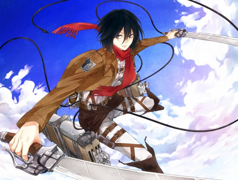 Mikasa атака титанов