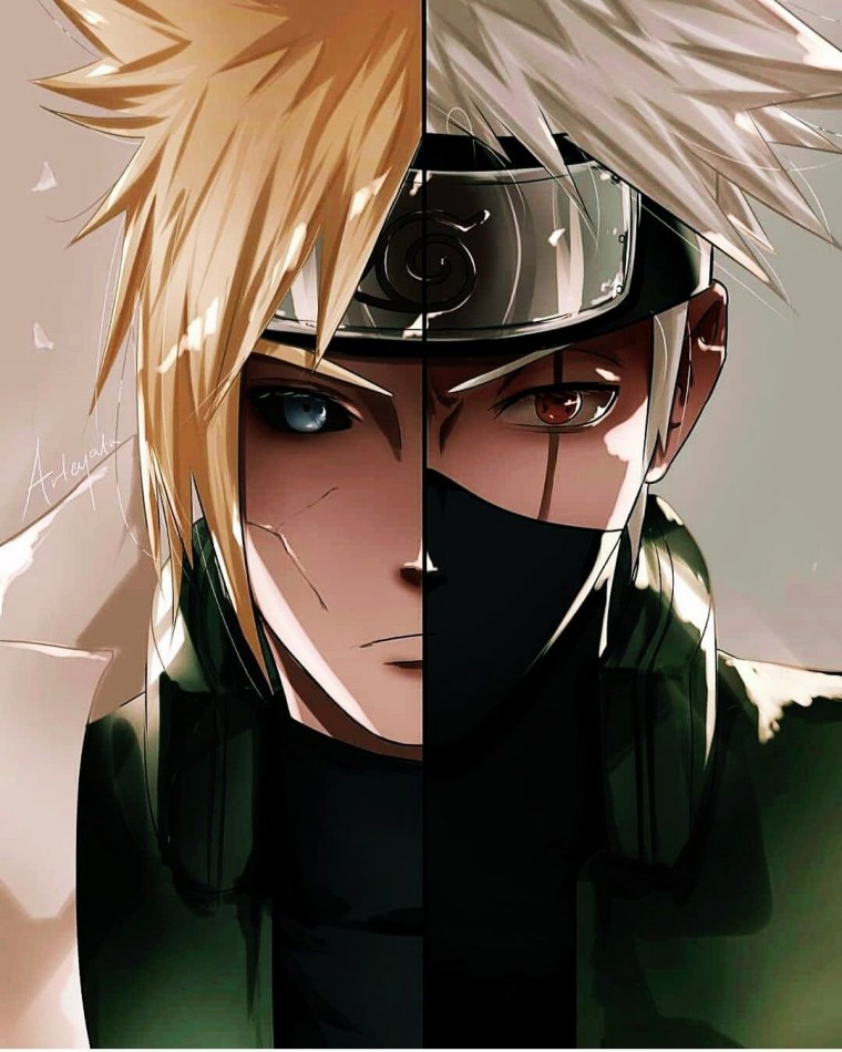 Аниме персонажи Наруто Какаши арт