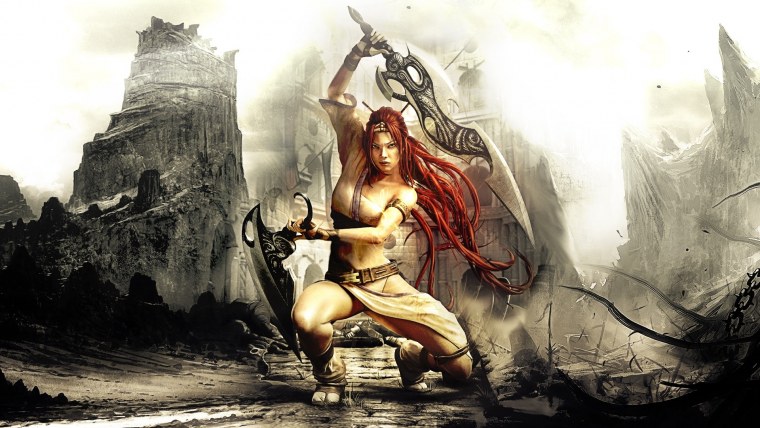 Девушка воин арт