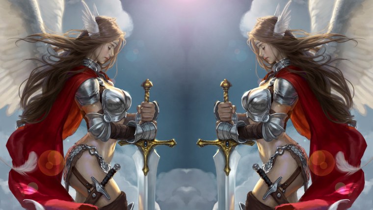 Девушка фэнтези на прозрачном фоне