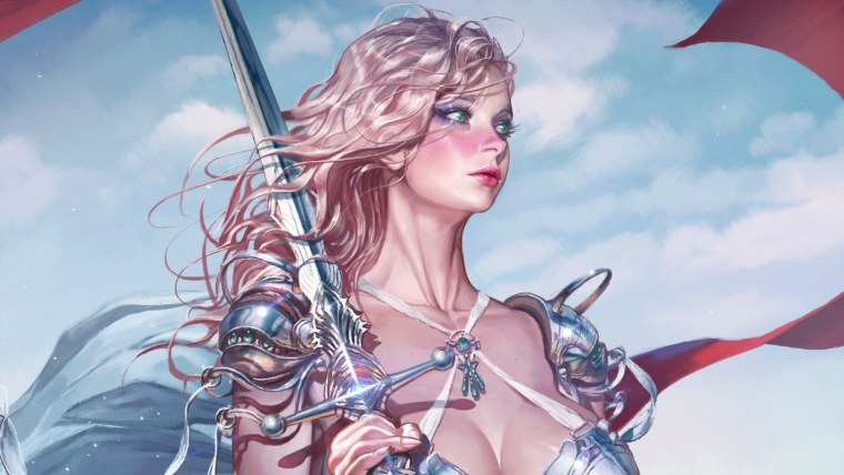 Фэнтези девушка с мечом