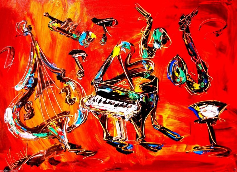 Саксофон с цветами