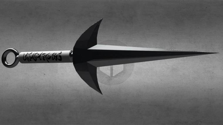 Кунай Наруто чертеж