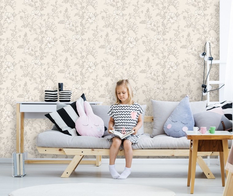 Обои флизелиновые Ateliero Provance бежевые 1.06 м 889092