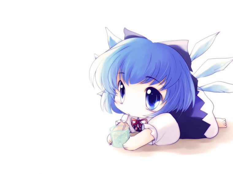 Аниме девушки на однотонном фоне