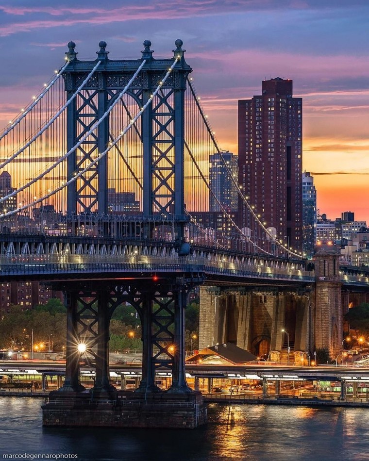 Бруклинский мост Бруклин и Манхэттен