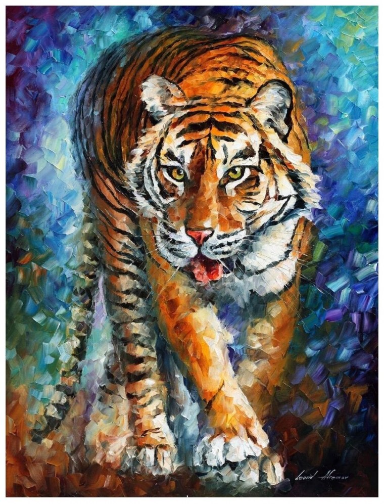 Леонид Афремов картины тигр