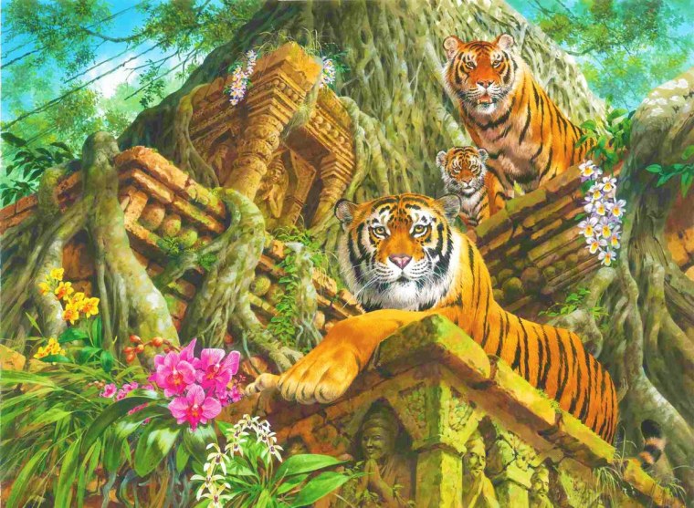 Тигр акрилом
