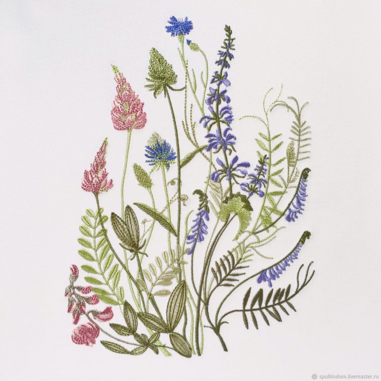 Акварель Ботаническая Полев цветы