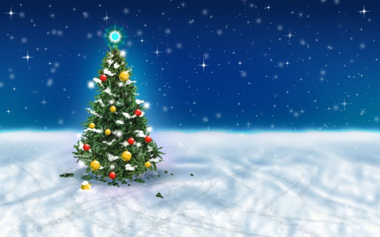 Новогодняя ель сбоку