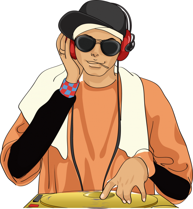 Диджей силуэт