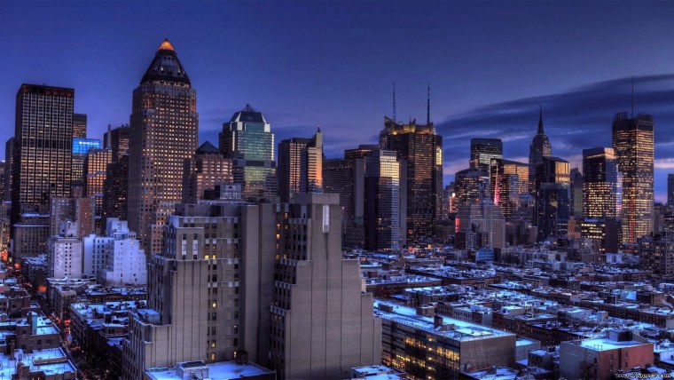 Вечерний Нью Йорк Манхэттен