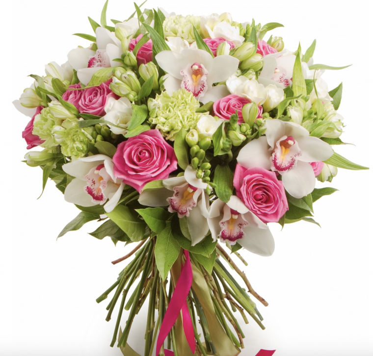 Букет "роза и альстромерия"